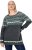 Ulla Popken Norwegian Style Pastel Tone Long Sleeve Sweater Dark Grey Melange - Bluzy & bluzy z kapturem - 