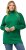 Ulla Popken Contrast Braid Turtleneck Sweater Emerald Green - Bluzy & bluzy z kapturem - 