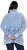 Ulla Popken Blanket Stitch Oversized Turtleneck Sweater Dove Blue - Bluzy & bluzy z kapturem - 