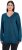 Ulla Popken Soft Fine Knit Pullover V-Neck Sweatshirt Teal - Bluzy & bluzy z kapturem - 