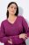 Ulla Popken Soft Fine Knit Pullover V-Neck Sweatshirt Dark Lilac - Bluzy & bluzy z kapturem - Przytulne bluzy, hoody i swetry