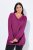 Ulla Popken Soft Fine Knit Pullover V-Neck Sweatshirt Dark Lilac - Bluzy & bluzy z kapturem - Przytulne bluzy, hoody i swetry