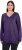 Ulla Popken Casual V-Neck Long Sleeve Sweater Deep Violet - Bluzy & bluzy z kapturem - 