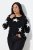 Ulla Popken Glitter Stars Soft Knit Sweater Black - Bluzy & bluzy z kapturem - Przytulne bluzy, hoody i swetry
