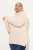 Ulla Popken Turtleneck Ribbed Trim Long Sleeve Sweater Nature Melange - Bluzy & bluzy z kapturem - Przytulne bluzy, hoody i swetry