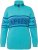 Ulla Popken Apres Ski Long Sleeve Troyer Collar Sweater Bright Turquoise - Bluzy & bluzy z kapturem - 
