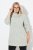 Ulla Popken Space Yarn Oversized Turtleneck Sweater Light Grey Melange - Bluzy & bluzy z kapturem - Przytulne bluzy, hoody i swetry