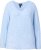 Ulla Popken Long Sleeve V-Neck Ribbed Knit Sweater Light Blue - Bluzy & bluzy z kapturem - 