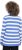 Ulla Popken Striped Polo Collar Long Sleeve Sweater Aegean Blue - Bluzy & bluzy z kapturem - 
