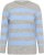 Kaffe Curve Niela Sweter w paski Jasnoszary/Niebieski - Swetry & dzianina - 