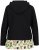 Ulla Popken Ruffle Hem A-line Fit Hooded Sweatshirt Black - Bluzy & bluzy z kapturem - 