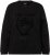 Ulla Popken Flock Print Long Sleeve Crew Neck Sweatshirt Black - Bluzy & bluzy z kapturem - 