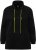 Ulla Popken GLOW Lettered Collared Sweatshirt Black - Bluzy & bluzy z kapturem - 