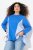 Ulla Popken Pinstripe Gore Long Sleeve Sweatshirt Peacock Blue - Bluzy & bluzy z kapturem - Przytulne bluzy, hoody i swetry