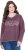 Ulla Popken Texas Contrast Stitching Sweatshirt Dark Ruby - Bluzy & bluzy z kapturem - 