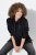 Ulla Popken Chain Fringe Smooth Fleece Sweatshirt Black - Bluzy & bluzy z kapturem - Przytulne bluzy, hoody i swetry