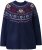 Ulla Popken Norwegian Style Christmas Sweater Blue - Bluzy & bluzy z kapturem - 