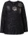 Ulla Popken Metallic Print Extra Soft Christmas Sweatshirt Black - Bluzy & bluzy z kapturem - 