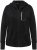 Ulla Popken HYPRAR Zip Front Hooded Stretch Sweatshirt Black - Bluzy & bluzy z kapturem - 