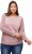 Ulla Popken Mixed Knit Patch Look Sweatshirt Old Pink - Bluzy & bluzy z kapturem - 