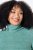 Ulla Popken Asymmetric Zipper Turtleneck Sweater Green - Bluzy & bluzy z kapturem - Przytulne bluzy, hoody i swetry