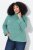Ulla Popken Asymmetric Zipper Turtleneck Sweater Green - Bluzy & bluzy z kapturem - Przytulne bluzy, hoody i swetry