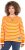 Ulla Popken Striped Drawstring Hem Sweatshirt Orange - Bluzy & bluzy z kapturem - 