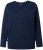 Ulla Popken Stripe Panel Long Sleeve V-Neck Sweatshirt Navy - Bluzy & bluzy z kapturem - 