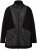 Ulla Popken Patch Print Fleece Jacket Black - Bluzy & bluzy z kapturem - 