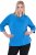 Ulla Popken Classic Fit with Side Slits 3/4 Sleeve Sweatshirt Royal Blue - Bluzy & bluzy z kapturem - 