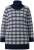 Ulla Popken Eco Cotton Geometric Snowflake Sweater Navy - Bluzy & bluzy z kapturem - 