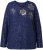 Ulla Popken Metallic Print Extra Soft Christmas Sweatshirt Ink Blue - Bluzy & bluzy z kapturem - 