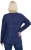 Ulla Popken Metallic Print Extra Soft Christmas Sweatshirt Ink Blue - Bluzy & bluzy z kapturem - 