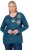 Ulla Popken Metallic Print Extra Soft Christmas Sweatshirt Petrol - Ulla Popken - 