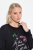 Ulla Popken Sparkling Sequin Bows Christmas Sweatshirt Black - Bluzy & bluzy z kapturem - Przytulne bluzy, hoody i swetry