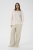 Kaffe Curve Sirana Pants Beige Melange/Black Stripe - Spodnie materiałowe - 