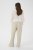 Kaffe Curve Sirana Pants Beige Melange/Black Stripe - Spodnie materiałowe - 