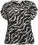 Kaffe Curve Sonna Stanley Top Czarny/Antique print zebra - T-shirty - 