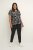 Kaffe Curve Sonna Stanley Top Czarny/Antique print zebra - T-shirty - 