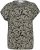 Kaffe Curve Sonna Stanley Top Głęboka czerń/Antyczna biel print - T-shirty - 