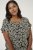 Kaffe Curve Sonna Stanley Top Głęboka czerń/Antyczna biel print - T-shirty - 