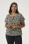 Kaffe Curve Sonna Stanley Top Głęboka czerń/Antyczna biel print - T-shirty - 