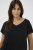 Kaffe Curve Jena V-Neck T-shirt Głęboka czerń - T-shirty - 