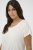 Kaffe Curve Jena V-Neck T-shirt Chalk - T-shirty - 