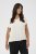 Kaffe Curve Jena V-Neck T-shirt Chalk - T-shirty - 