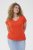 Kaffe Curve Jena V-Neck T-Shirt Grenadine Red - T-shirty - 