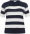 Kaffe Curve Lizzy pasekd Sweter Midnight/Chalk pasek - T-shirty - 