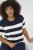 Kaffe Curve Lizzy pasekd Sweter Midnight/Chalk pasek - T-shirty - 