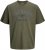 Jack & Jones Edenver T-Shirt Khaki - Koszulki - T-shirty meskie Duże Rozmiary - 2XL-14XL