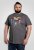 D555 Coalville T-Shirt Skulls with Colored Drips Navy Twist - Koszulki - T-shirty meskie Duże Rozmiary - 2XL-14XL